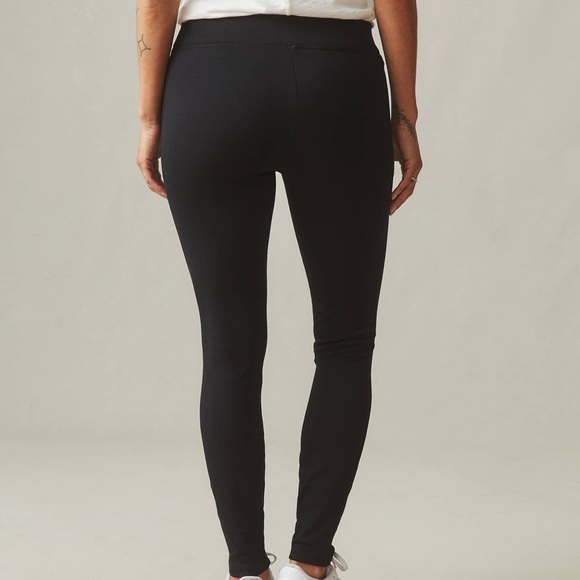 AMERICAN GIANT No BS Ponte Slim Pants Mid Rise Crop Leggings Black Size 2 Petite - Picture 3 of 13